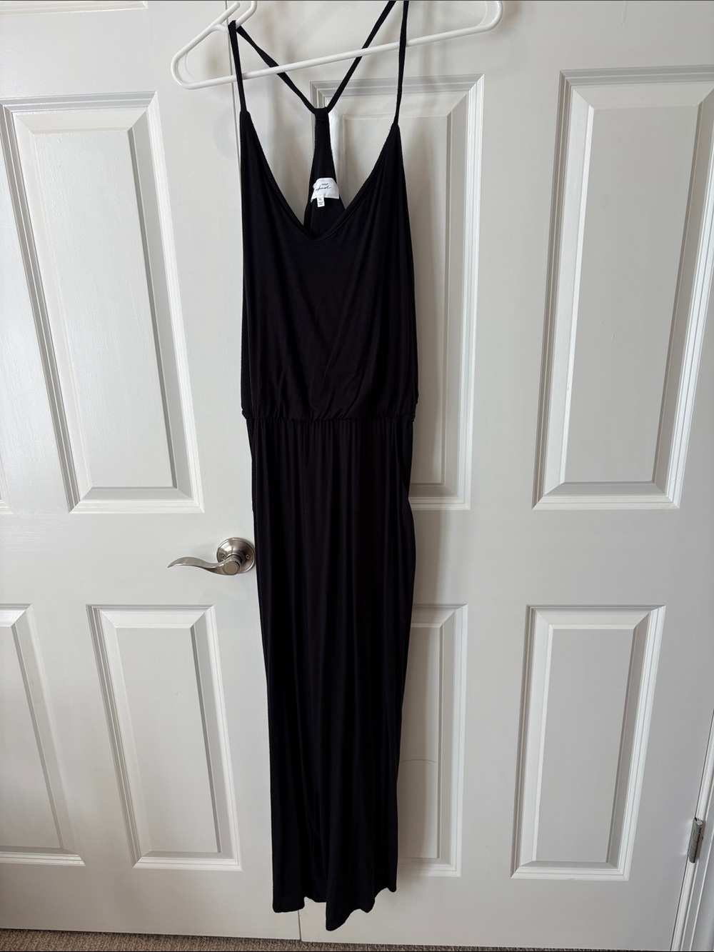 Black Strappy V-Neck Jumpsuit